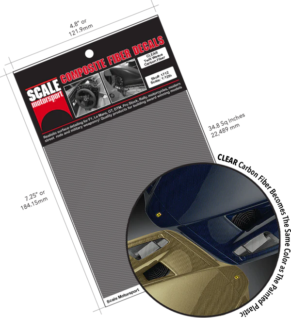SCALE MOTORSPORT - Carbon Fiber Twill Clear#1700