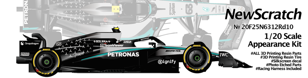 NEWSCRATCH - 1/20 MERCEDES-AMG F1 W16