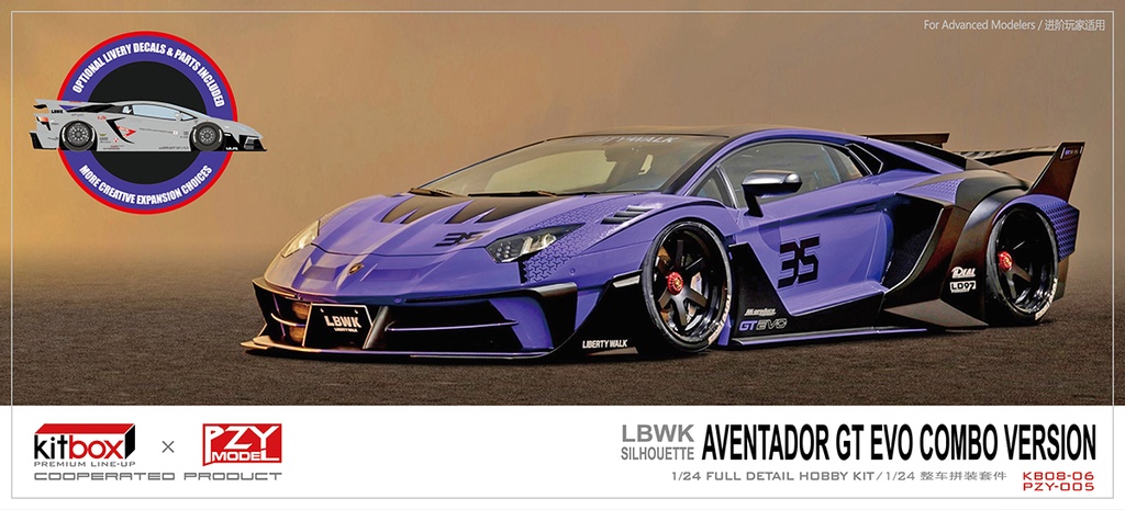 KITBOX-PZY - 1/24 LBWK LAMBORGHINI AVENTADOR GT EVO COMBO VERSION ...